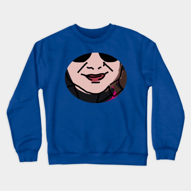 Smiling Friend Face Outline and Color Crewneck Sweatshirt by ellenhenryart